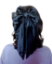 Picture of Black Satin Long Tail Hair Bow – Elegant Gift for Women & Girls
