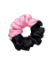 Picture of Black & Pink Dual-Tone Satin Scrunchies for Women & Girl
