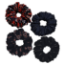 Picture of Black Beauty Combo Printed Scrunchies | Size Medium | Pack of 4