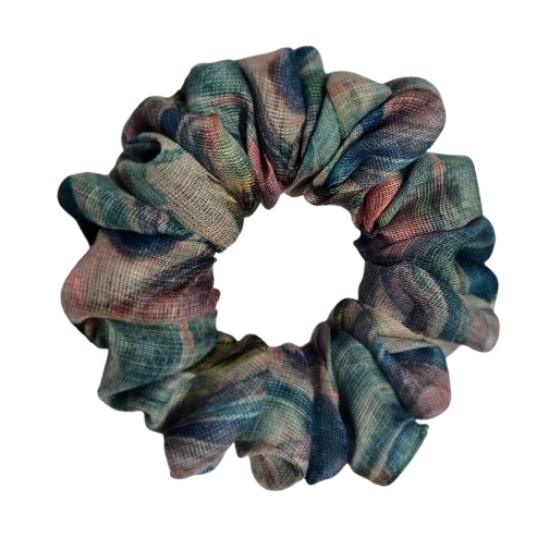 Picture of Printed Fabric Organza Scrunchies | Medium Size |  Unique Fashion Accessories for Spring and Summer