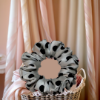 Picture of White Polka Dot Hair Scrunchie – Soft & Stylish Hair Accessory