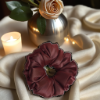 Picture of Rosewood Silk Satin Scrunchies – Elegant & Gentle Hair Accessories for Women & Girls