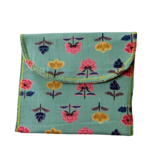 Picture of Sanitary Pad Pouches | Small Menstrual Hygiene Bag | Handmade Fabric Purse