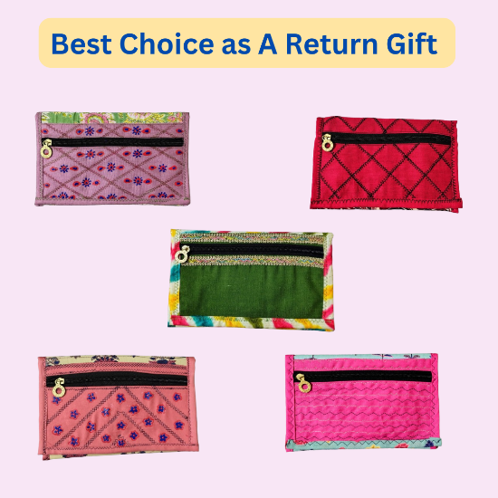 Picture of Fabric Hand Purse Pack of 5 – Trendy, Durable, and Perfect for Gifting
